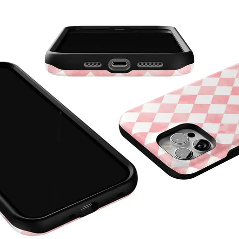 Queen of Diamonds | Pink Watercolor Case