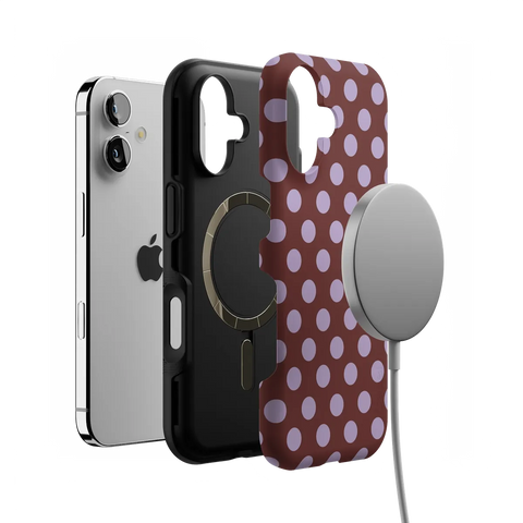 Spotted in SoHo | Burgundy Polka Dot Case
