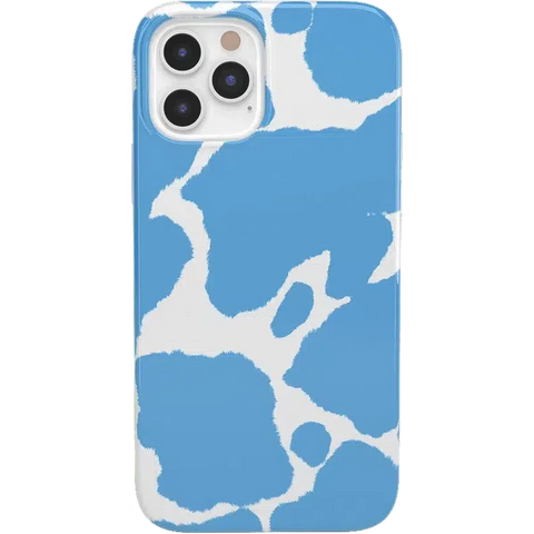 Current MOOd | Light Blue Cow Print Case