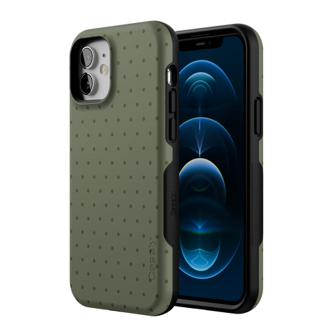 On the Dot | Olive Green Polka Dot Case
