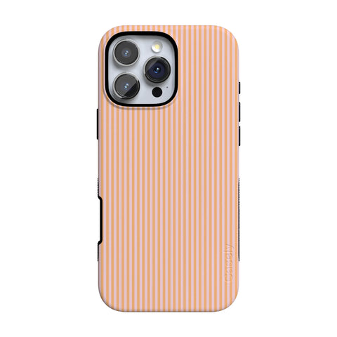 Stripes and the City | Orange & Pink Pinstripe Case