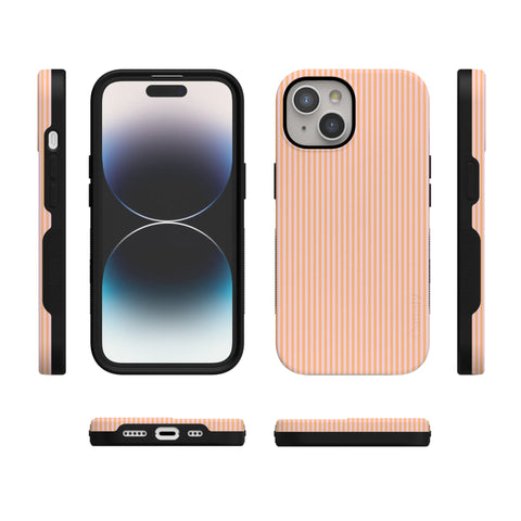 Stripes and the City | Orange & Pink Pinstripe Case