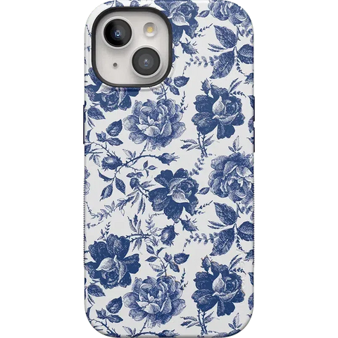 Rose to Fame | Blue & White Rose Floral Case