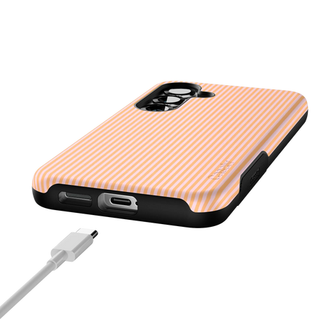 Stripes and the City | Orange & Pink Pinstripe Case