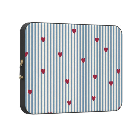 Love Lines | Blue Stripes Laptop Case