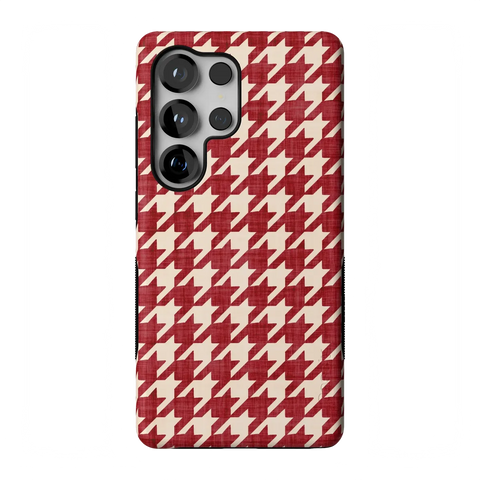 Scarlet Stitch | Red Houndstooth Case