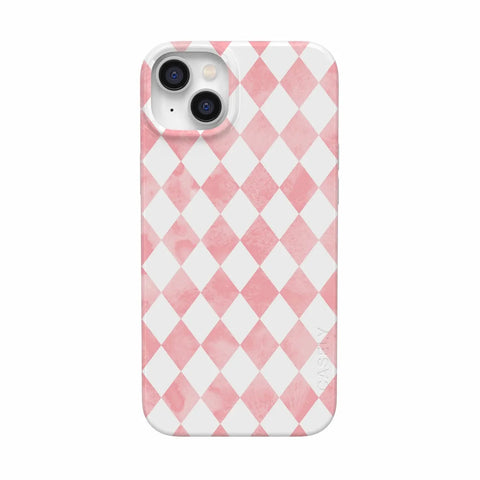 Queen of Diamonds | Pink Watercolor Case
