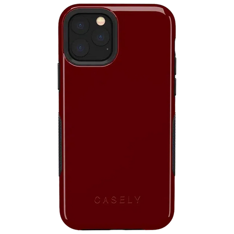 Burgundy Red on Black | Ultra-Protective Bold Case