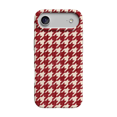 Scarlet Stitch | Red Houndstooth Case