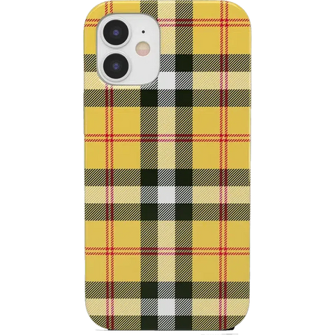 As if! | Yellow Plaid iPhone Case
