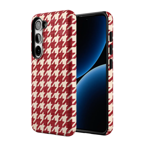 Scarlet Stitch | Red Houndstooth Case