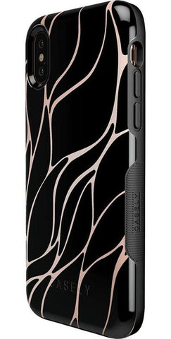Midnight Ride | Black and Gold Metallic Waves Case