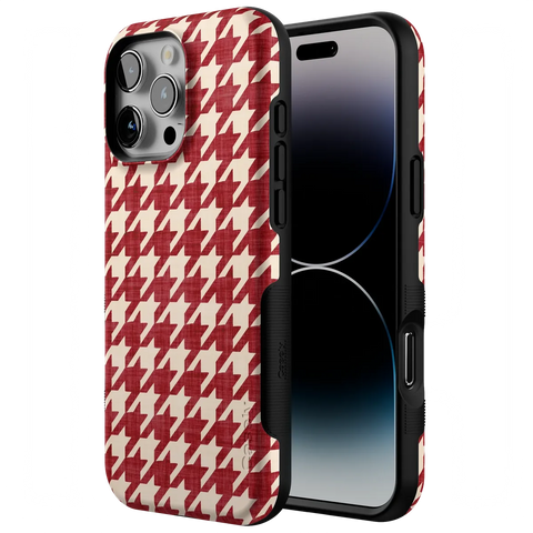 Scarlet Stitch | Red Houndstooth Case