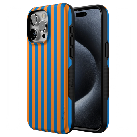 Go New York | Blue & Orange Stripes Case