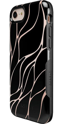 Midnight Ride | Black and Gold Metallic Waves Case