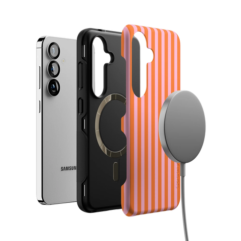 Perfect Stripes | Orange & Pink Stripes Case