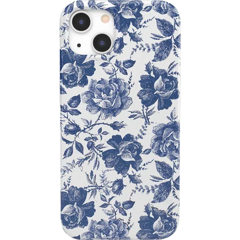 Rose to Fame | Blue & White Rose Floral Case