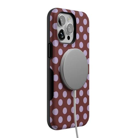 Spotted in SoHo | Burgundy Polka Dot Case