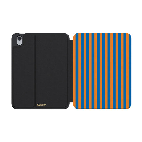 Go New York | Blue & Orange Stripes iPad Case