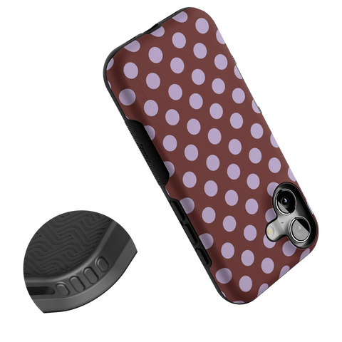 Spotted in SoHo | Burgundy Polka Dot Case