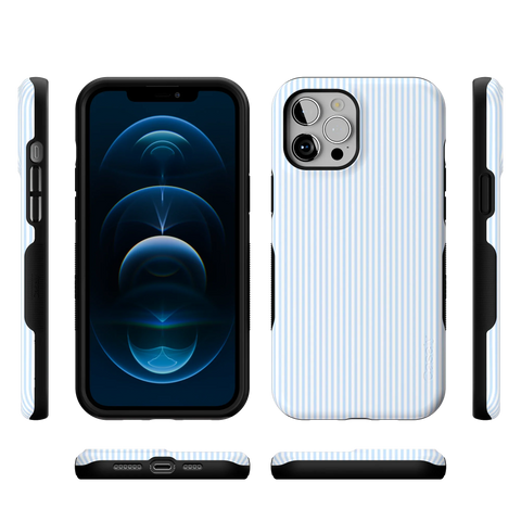 Stripes and the City | Light Blue Pinstripe Case