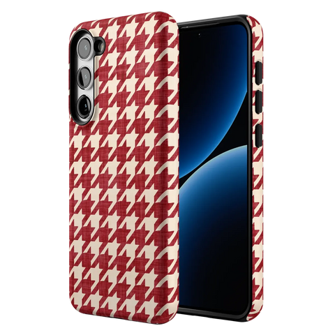 Scarlet Stitch | Red Houndstooth Case