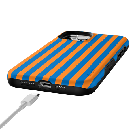 Go New York | Blue & Orange Stripes Case