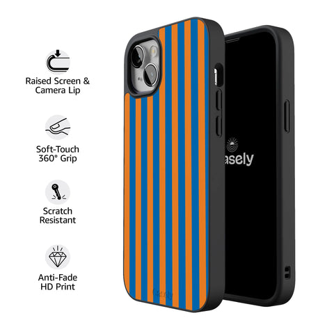 Go New York | Blue & Orange Stripes Case