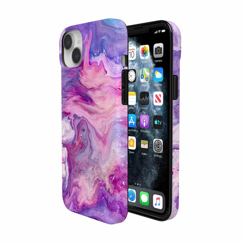 Tie Dying Over You | Purple Marble iPhone Case