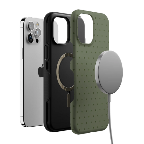 On the Dot | Olive Green Polka Dot Case