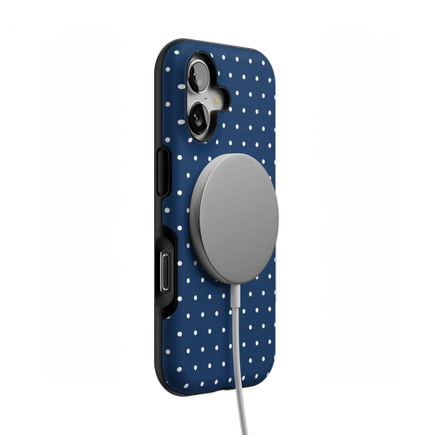 On the Dot | Navy Polka Dot Case