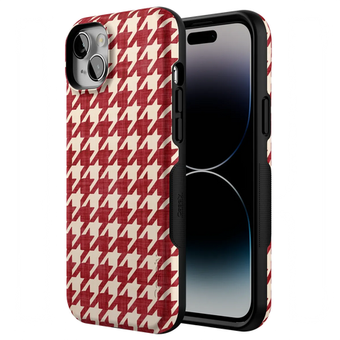 Scarlet Stitch | Red Houndstooth Case