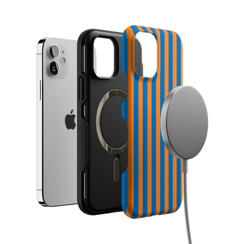 Go New York | Blue & Orange Stripes Case