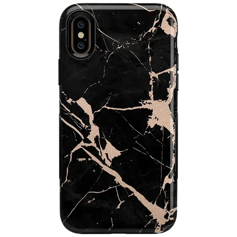 Hidden Gem | Rose Gold and Black Marble Case