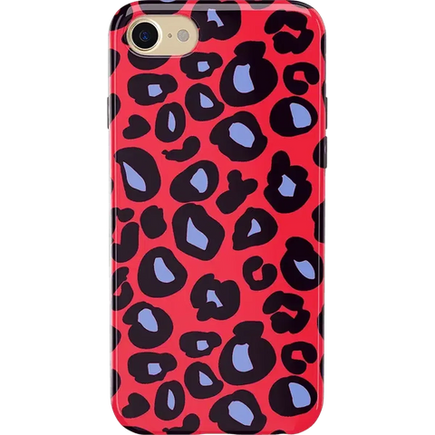 Into the Wild | Red & Blue Leopard Print Case