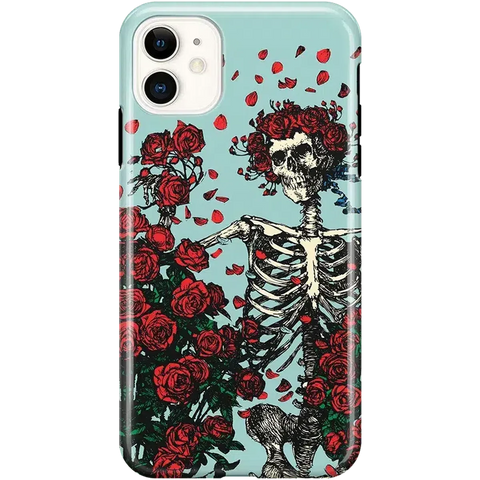 Forever Grateful | Grateful Dead Skeleton Floral Case