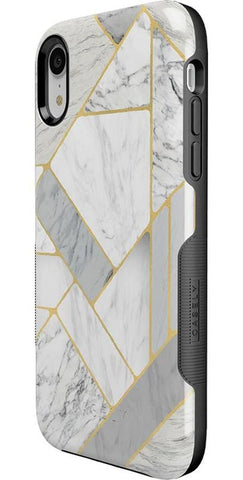 Sharp Lines | Geo White and Gold Marble Case
