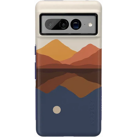 Opposites Attract | Day & Night Colorblock Mountains Google Pixel Case