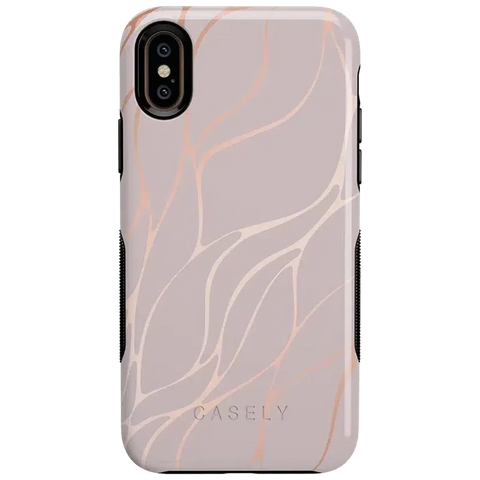 Midnight Ride | Pink and Gold Metallic Waves Case