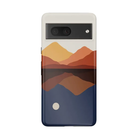 Opposites Attract | Day & Night Colorblock Mountains Google Pixel Case