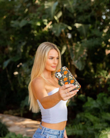 Off Tropic Floral | Exotic Orange Flower Case