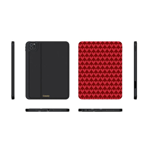 Crazy in Love | Red Hearts iPad Case