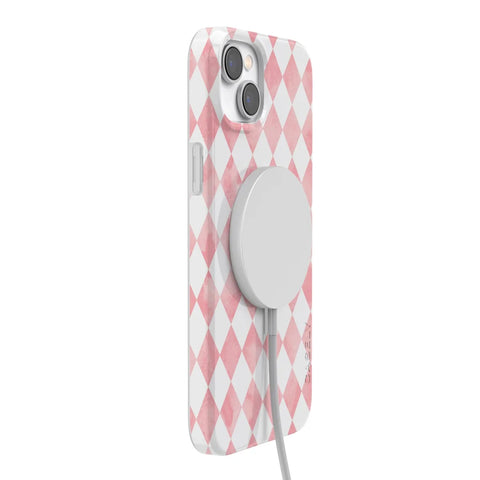 Queen of Diamonds | Pink Watercolor Case
