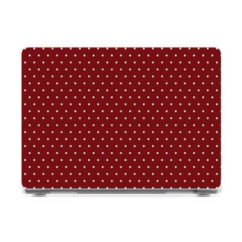 On the Dot | Maroon Polka Dot Laptop Shell