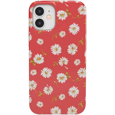 Daisy Daydream | Red Coral Floral Case