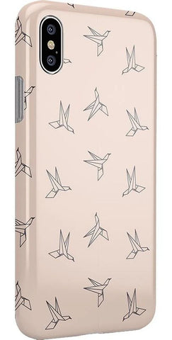 Paper Crane Origami | Beige Pattern