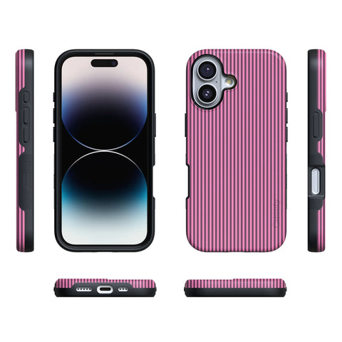 Stripes and the City | Pink & Purple Pinstripe Case