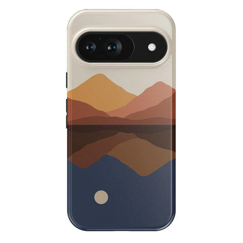 Opposites Attract | Day & Night Colorblock Mountains Google Pixel Case