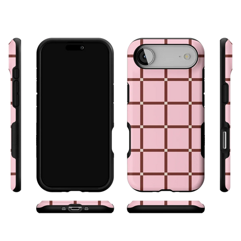 Uptown Gridlock | Pink Checkerboard Case