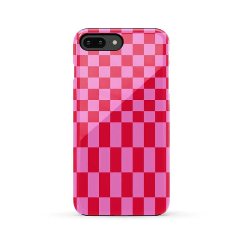 Vibe Check | Pink Checkerboard Case
